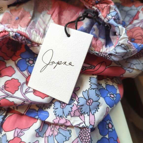 Japna Maxi Dress Womens XS Floral Boho Peasant Empire Waist Off Shoulder - Picture 8 of 8